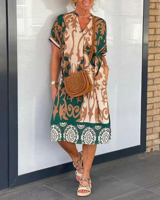 Carina | Elegant blommig klänning