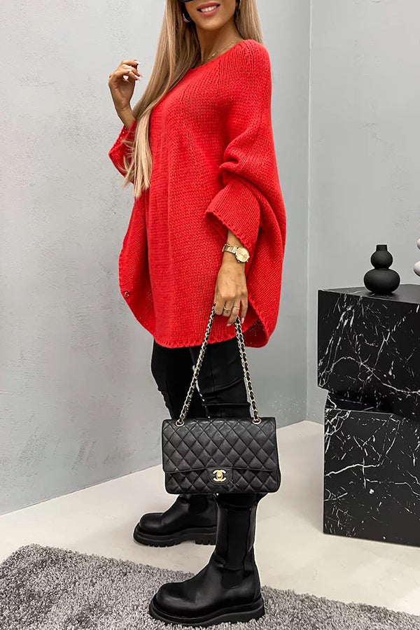 Victoria | Elegant och Mysig Stickad Oversize-tröja