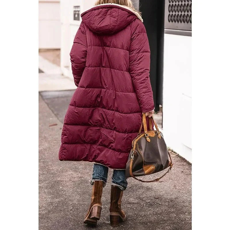 Noemi | Vändbara Fleeceparka med Huva