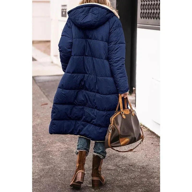 Noemi | Vändbara Fleeceparka med Huva