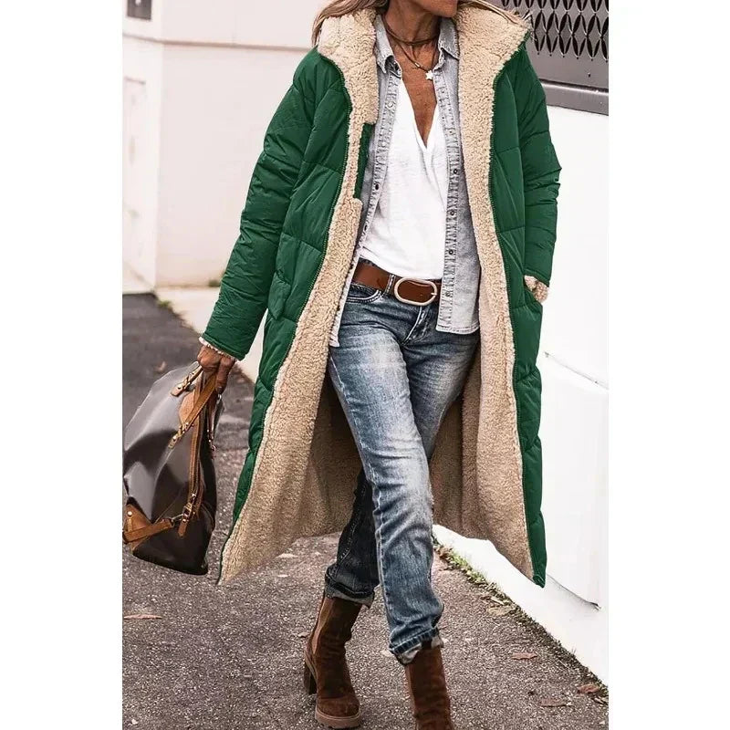 Noemi | Vändbara Fleeceparka med Huva