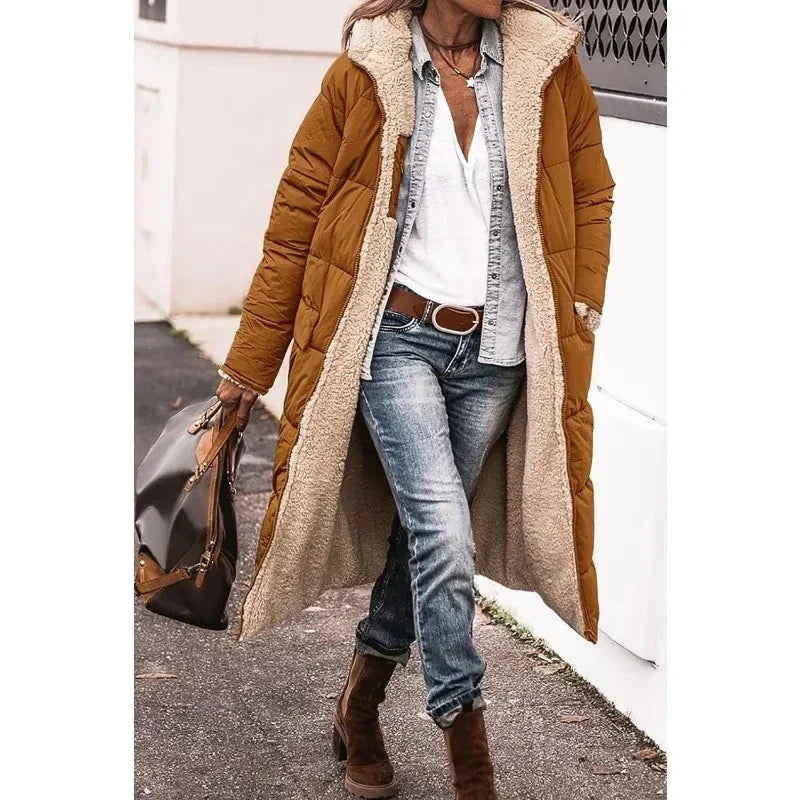 Noemi | Vändbara Fleeceparka med Huva