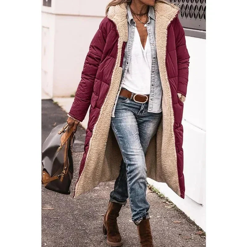 Noemi | Vändbara Fleeceparka med Huva
