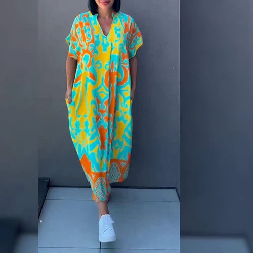 Carina | Elegant blommig klänning