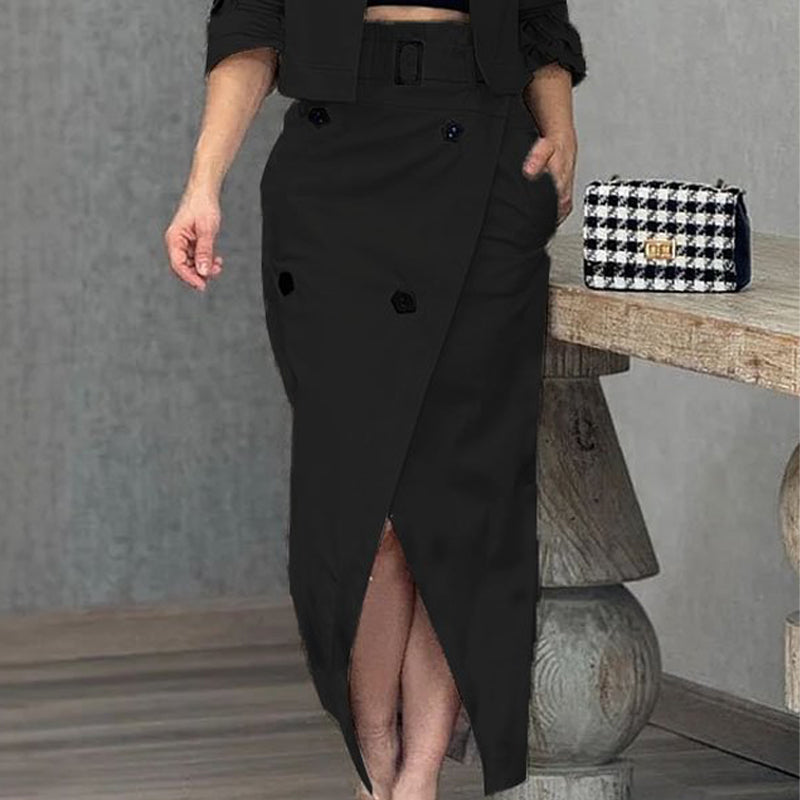 Anna | Chic Trench-inspirerad Tvådelad Set