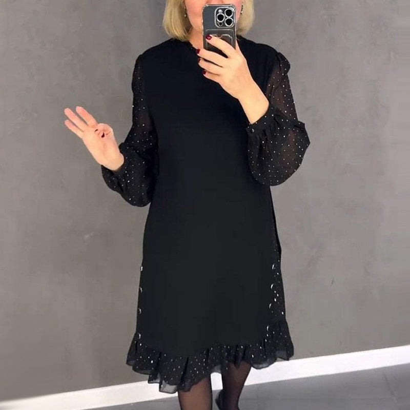 Erika | Cocktailklänning med nätärmar