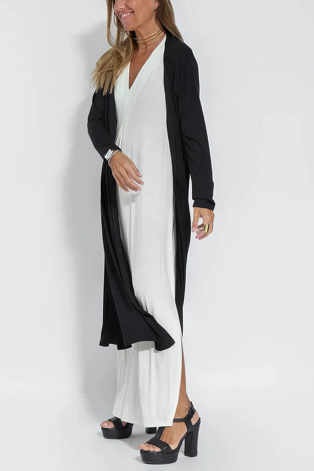 Annika | Elegant Långklänning + Gratis Matchande Kofta