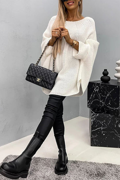 Victoria | Elegant och Mysig Stickad Oversize-tröja