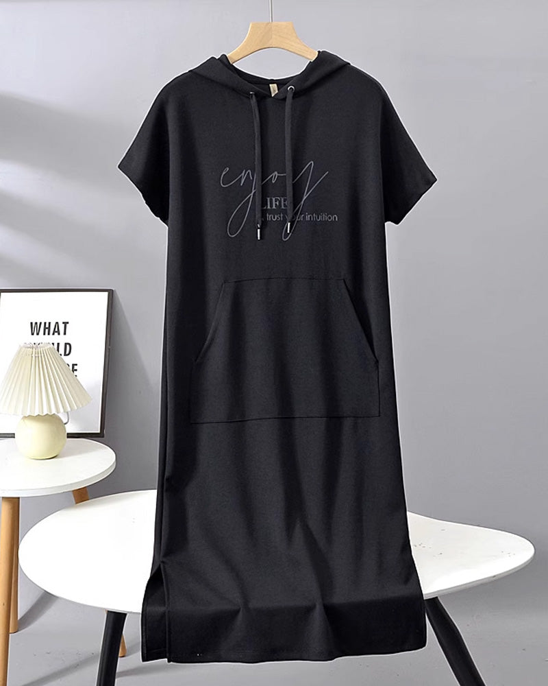 Hilda | Chic streetwear-hoodieklänning med dragskohuva