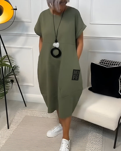 Elvira | Casual komfortklänning med ficka