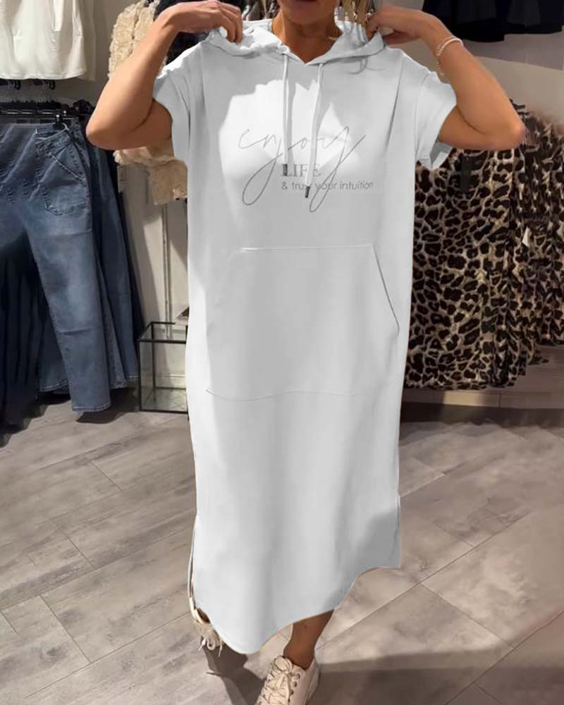 Hilda | Chic streetwear-hoodieklänning med dragskohuva