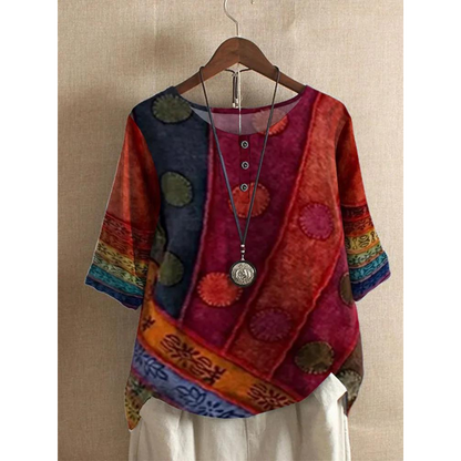 Katarzyna | Boho Patchwork-topp med avslappnad silhuett