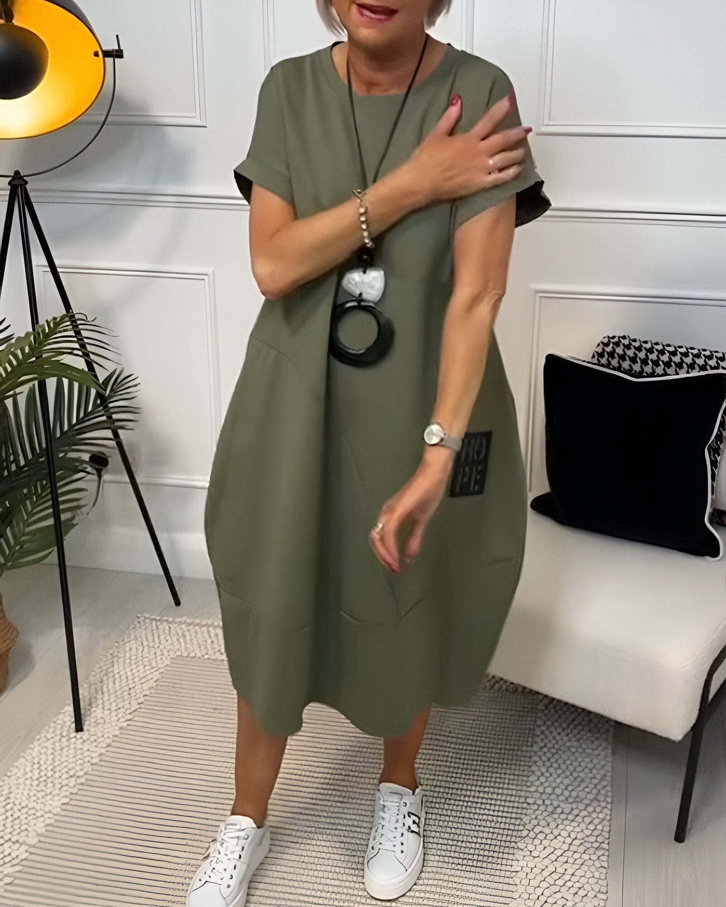 Elvira | Casual komfortklänning med ficka