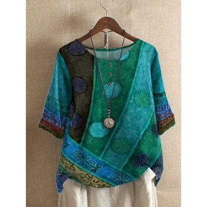 Katarzyna | Boho Patchwork-topp med avslappnad silhuett