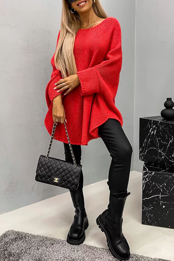 Victoria | Elegant och Mysig Stickad Oversize-tröja
