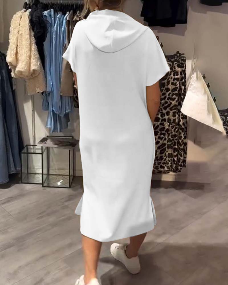 Hilda | Chic streetwear-hoodieklänning med dragskohuva