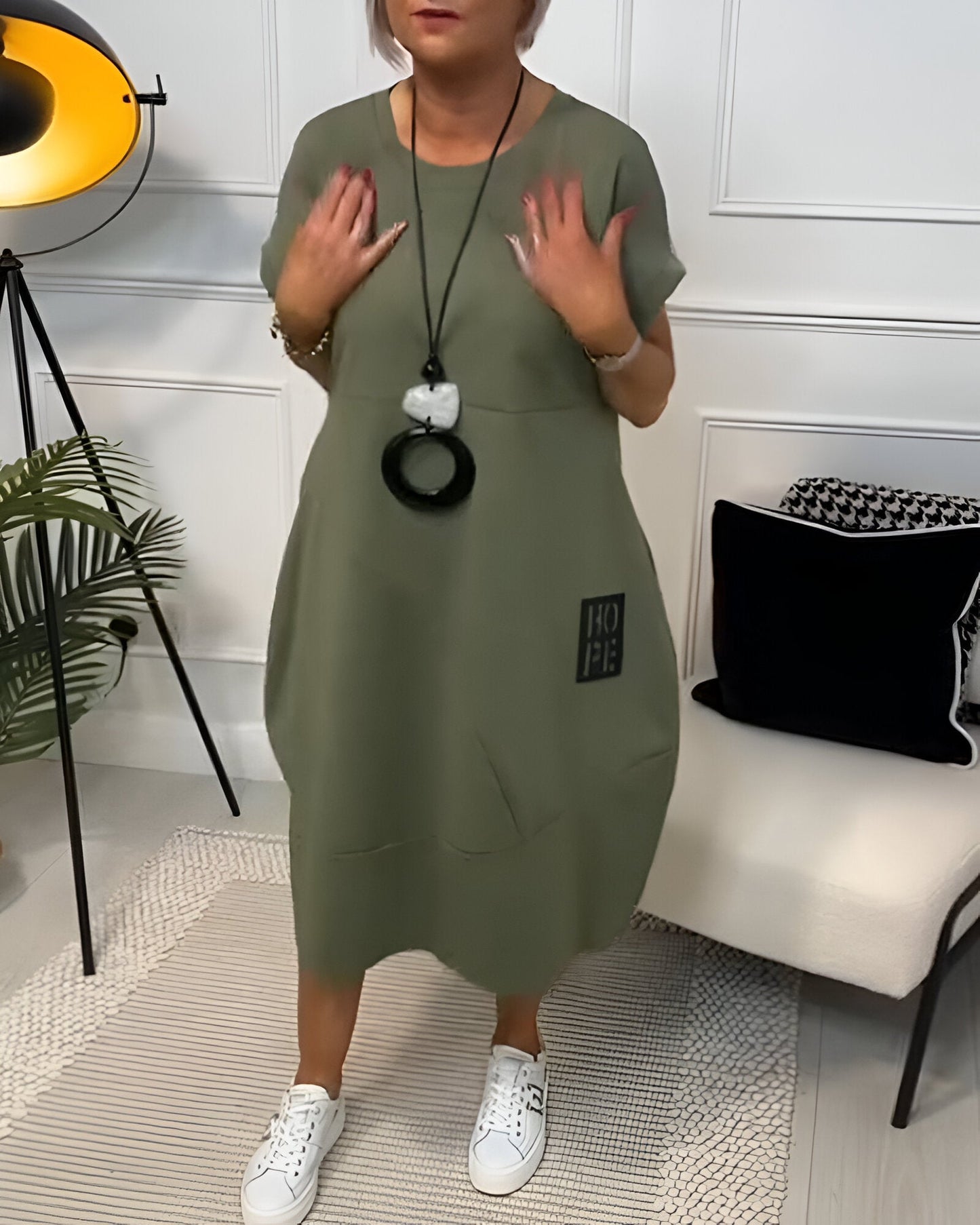 Elvira | Casual komfortklänning med ficka