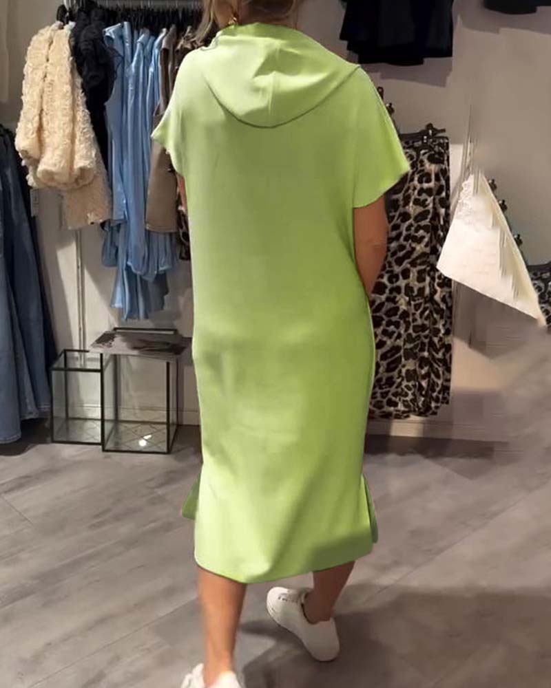 Hilda | Chic streetwear-hoodieklänning med dragskohuva