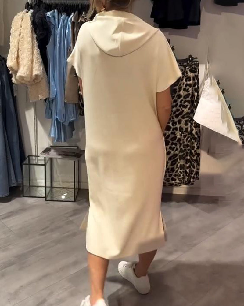 Hilda | Chic streetwear-hoodieklänning med dragskohuva