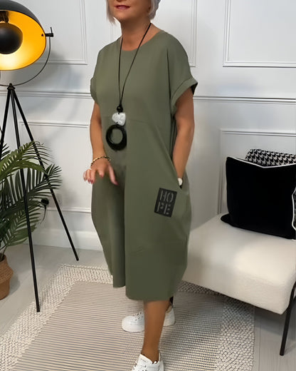 Elvira | Casual komfortklänning med ficka