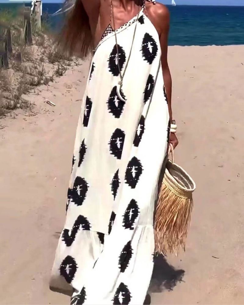 Kerstin | Boho-nomad enaxlad klänning med folk-inspirerat mönster