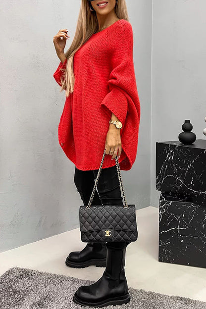 Victoria | Elegant och Mysig Stickad Oversize-tröja