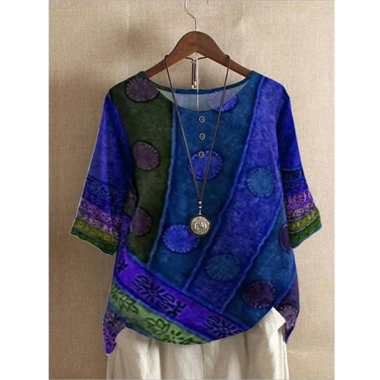 Katarzyna | Boho Patchwork-topp med avslappnad silhuett