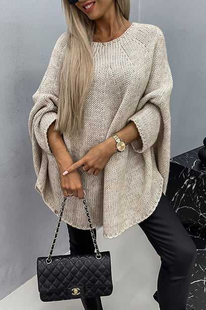 Victoria | Elegant och Mysig Stickad Oversize-tröja