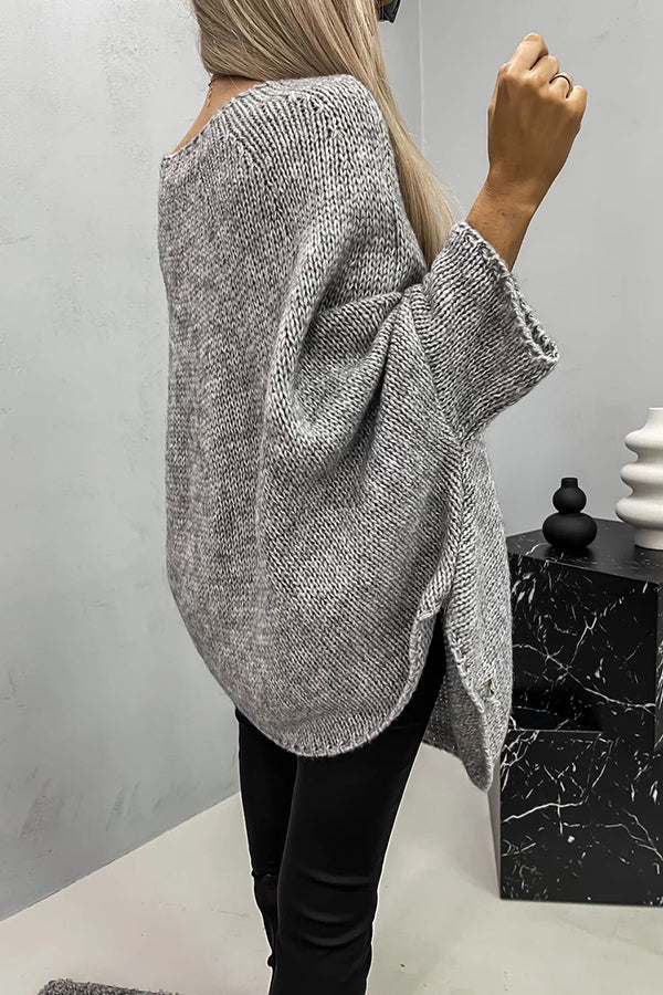 Victoria | Elegant och Mysig Stickad Oversize-tröja