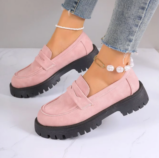 Vera | Loafer i Mocka Slip-On Skor för Damer
