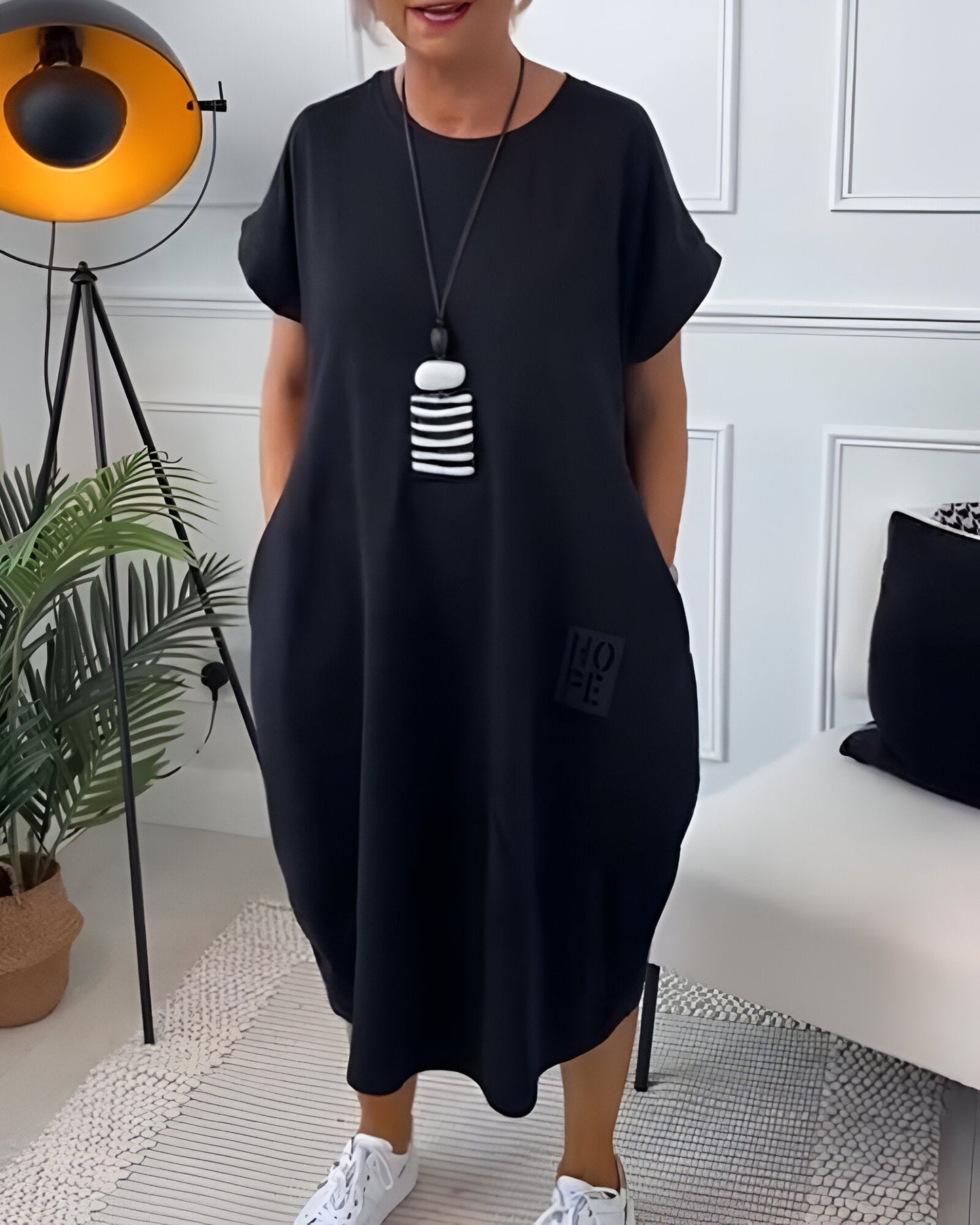 Elvira | Casual komfortklänning med ficka