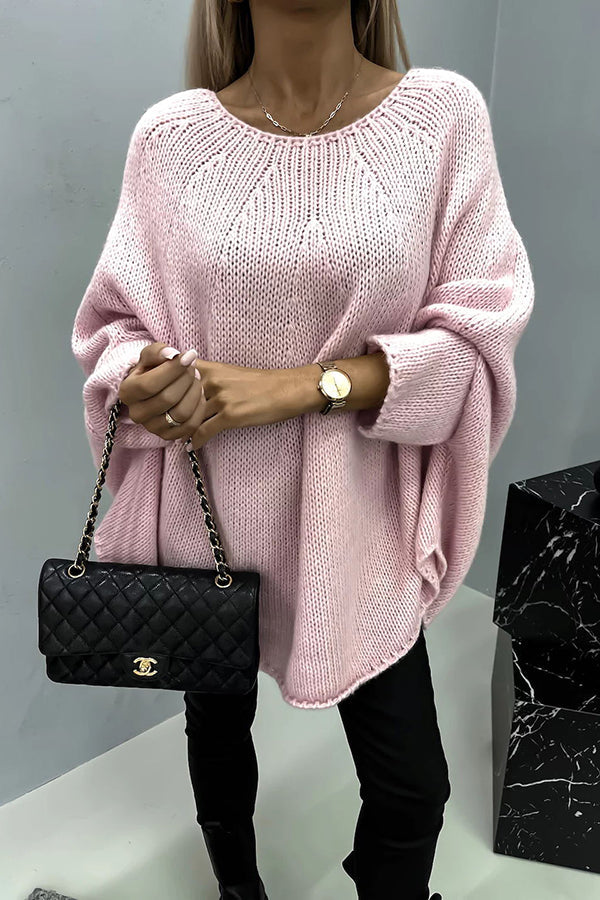 Victoria | Elegant och Mysig Stickad Oversize-tröja