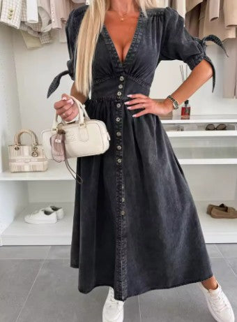 Victoria | Strålande Denimklänning