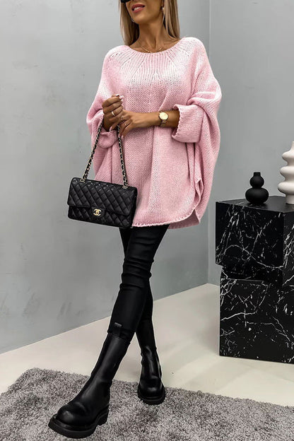 Victoria | Elegant och Mysig Stickad Oversize-tröja