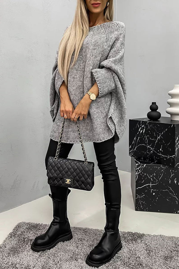 Victoria | Elegant och Mysig Stickad Oversize-tröja