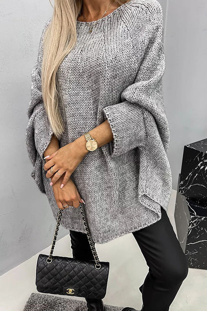 Victoria | Elegant och Mysig Stickad Oversize-tröja