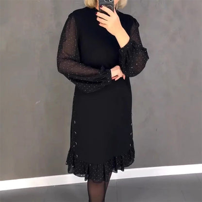 Erika | Cocktailklänning med nätärmar