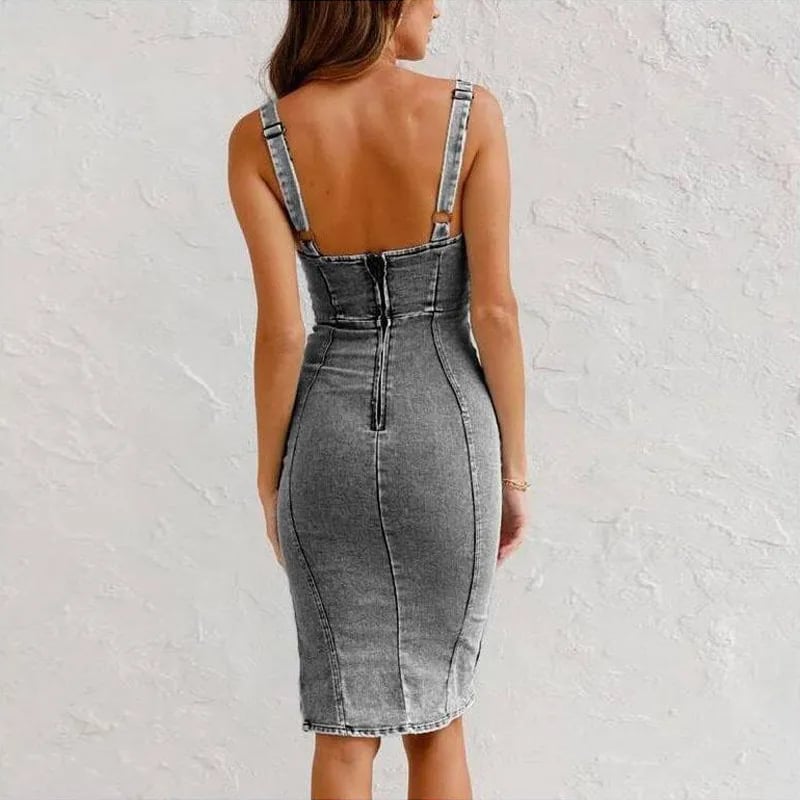 Elsy | Denimklänning med Dragkedja